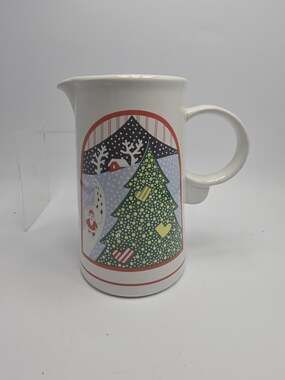 EPOCH Twas The Night Before Christmas 12oz Creamer Pitcher Santa Tree 8100 Korea